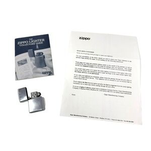 Zippo Classic Windproof Lighter Plain Chrome Made In USA‎ Collectible